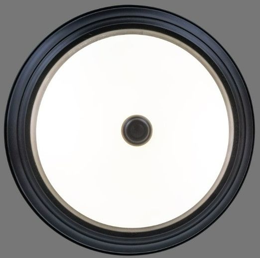 YHD Flat Black/White 2-Light 13" Flush Mount Lighting-4