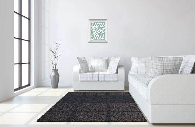 Classy Art Positivity VII by Laura Marshall Mirror Framed Wall Art-2