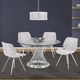 Armen Living Calypso Glass Top Dining Table with Stainless Steel Base-3