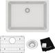Elkay Quartz Classic® 4-Piece White 24-5/8" x 18-1/2" x 9-1/2" Single Bowl Undermount Sink Set-1