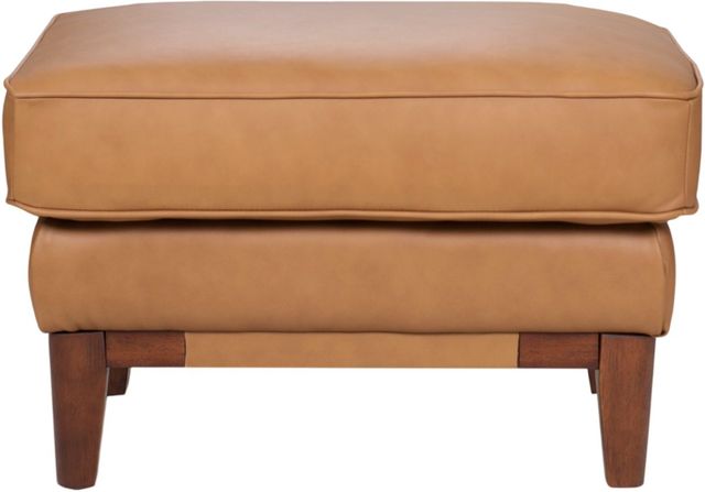 Leather Italia™ Georgetowne Pendry Carmel Saddle Ottoman-0