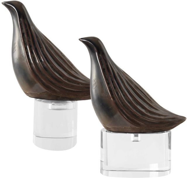 Uttermost® Uttermost® Nesting Bird 2-Piece Gray Sculptures Set-3