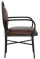 Fairfield® BD Warner Black/Chocolate Leather Dining Arm Chair-2