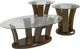 Brassex Inc. Ambrose 3-Piece Walnut Coffee Table Set-0