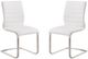 Armen Living Fusion 2-Piece Brushed Stainless Steel/White Side Chair Set-0