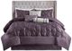 Olliix by Madison Park Laurel 7 Piece Plum Full Tufted Comforter Set-0