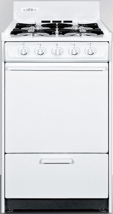 Summit® 20" White Freestanding Gas Range-0
