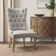 Olliix by Madison Park Lucas	Light Grey Button Tufted Captain Accent Chair-4