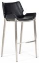 VIG Furniture Modrest Dave 2-Piece Black/Stainless Steel Bar Stool Set-0