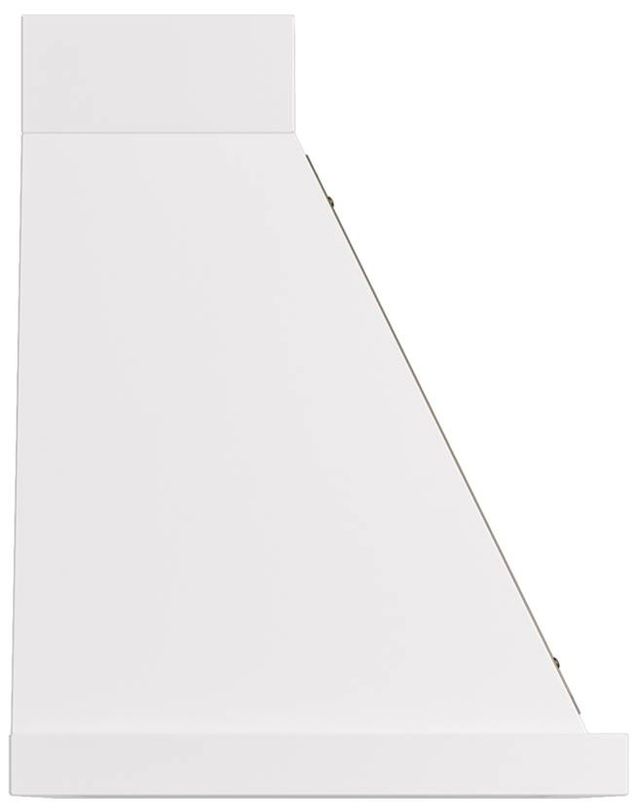 Ilve® Nostalgie II Noblesse 36" White Wall Mounted Range Hood with Burnished Trim-2