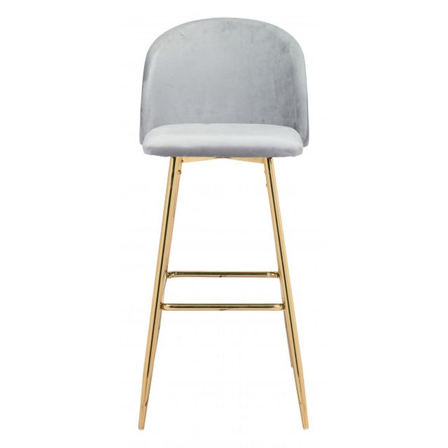 Zuo® Modern Cozy Gray Bar Chair-2