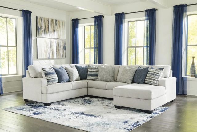 Benchcraft® Lowder 4-Piece Stone Right-Arm Facing Sectional and Chaise-2
