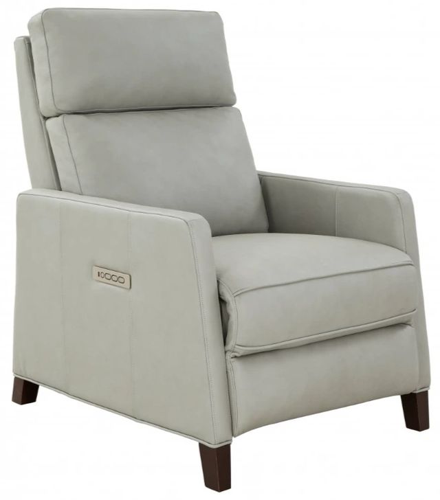 BarcaLounger® James Corbett Chromium Leather Power Recliner-0