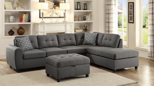 Coaster® Stonenesse Grey Storage Ottoman-1