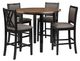 New Classic® Home Furnishings Potomac 5-Piece Black/Brown Counter Height Dining Set-0