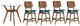 New Classic® Home Furnishings Oscar 5-Piece Clear/Teal/Walnut Counter Table Set-0