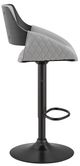 Armen Living Colby Gray/Black Adjustable Bar Stool-1