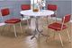 Coaster® Retro 5-Piece Red/White Round Dining Table Set-0