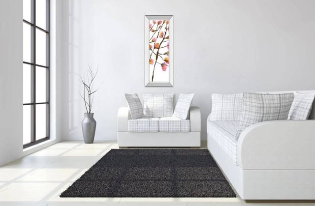Classy Art Inky Blossoms II by Deborah Velasquez Mirrored Frame Wall Art-3