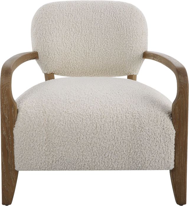 Uttermost® Telluride Natural Shearling Accent Chair-3
