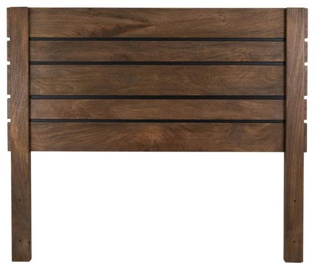International Furniture Direct Merida Brown Queen Panel Bed-2