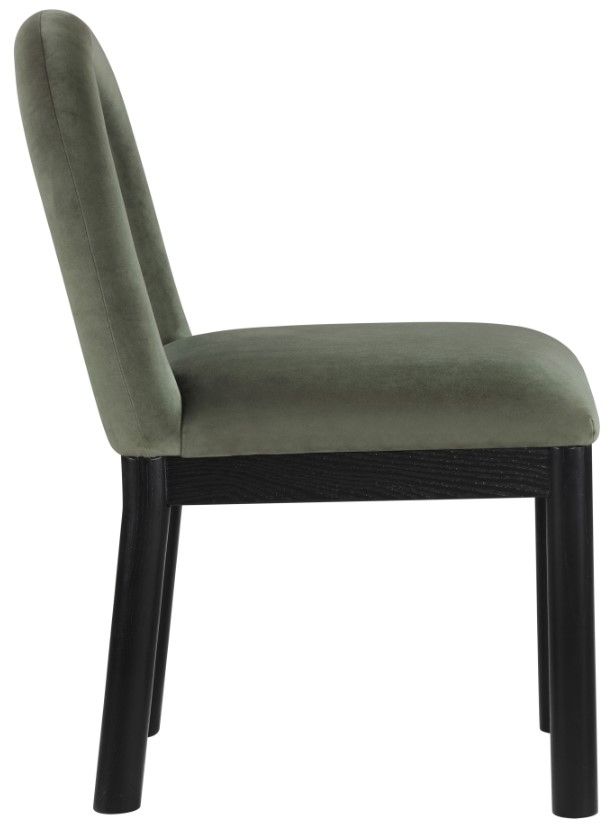 Meridian Furniture Conrad Green/Black Upholstered Dining Chair-3
