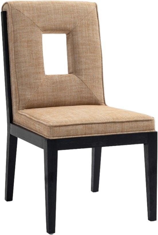 Meridian Furniture Gwendolyn Cognac/Black Upholstered Dining Side Chair-0