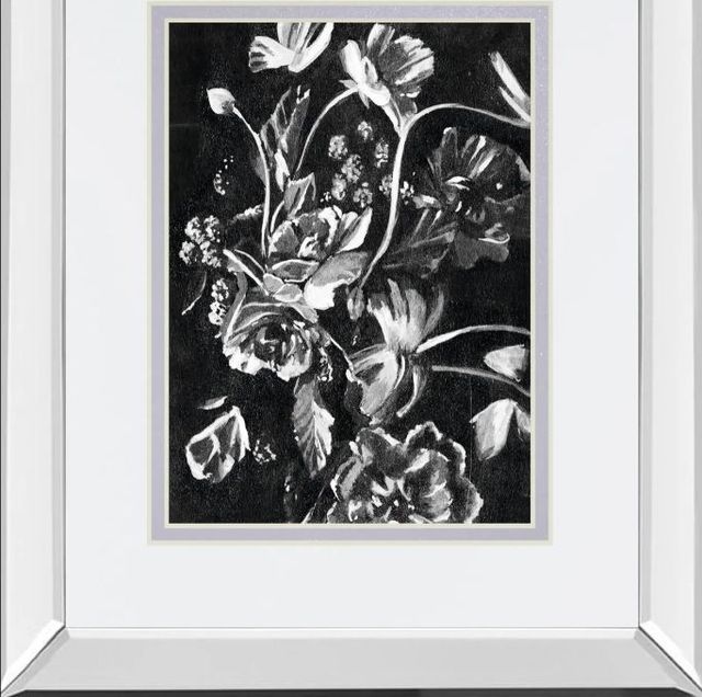 Classy Art Enchanted Bloom I by Annie Warren Mirror Framed Wall Art-1