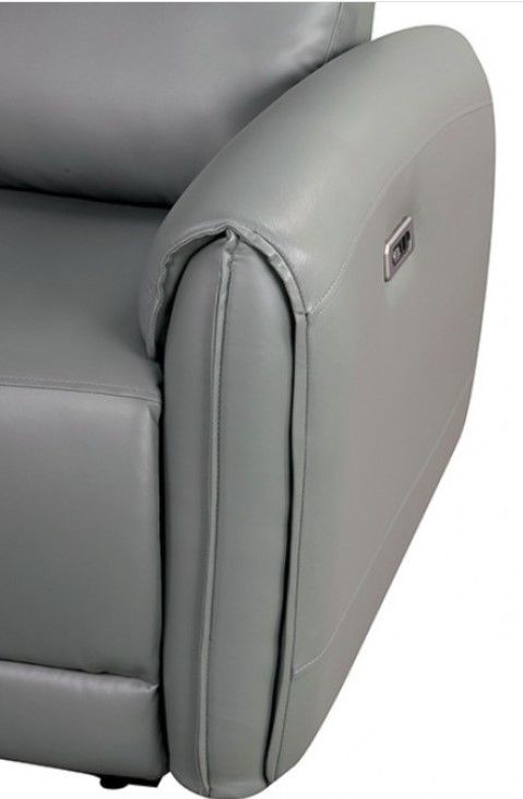 Furniture of America® Schlieren Gray Power Recliner-3