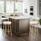 Armen Living Madrid Gold/White Swivel Counter Stool-1
