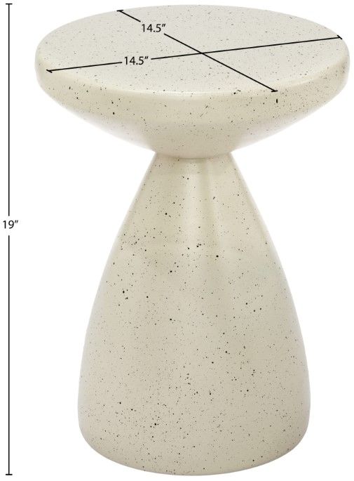 Meridian Furniture Anika Cream Terrazo End Table-2