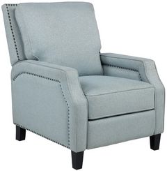 Powell® Cerone Portico Ice Blue Push Back Manual Recliner