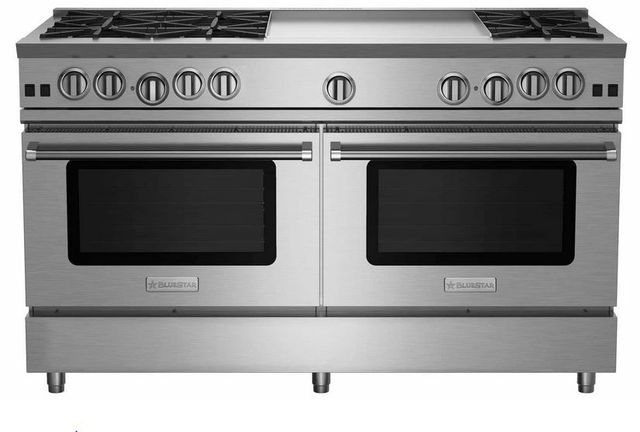 BlueStar® RNB Series 60" Stainless Steel Pro Style Natural Gas Range-0