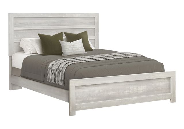 Monarch Specialties Inc. Grey Reclaimed Queen Panel Bed-0