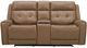 Liberty Furniture Carrington York Sand Leather Power Reclining Loveseat with Console-3