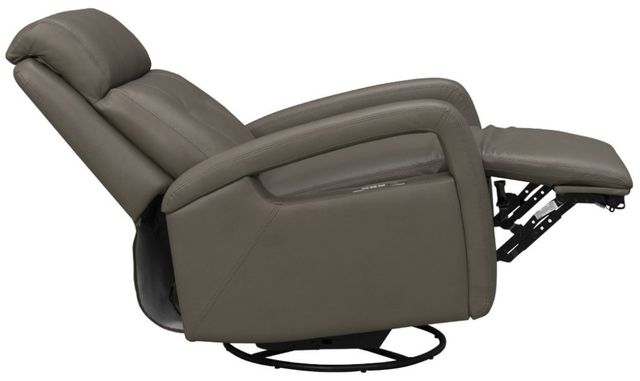 BarcaLounger® Gilbert Lynn Smokey Gray Leather Power Swivel Glider Recliner-1