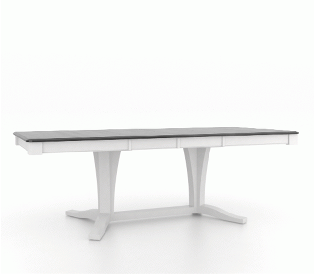 Canadel Customizable Gourmet 92" VR Base Dining Table with Two Removable Leaf's-2