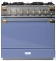 AGA™ Elise Series 36" Stainless Steel Pro Style Dual Fuel Range with Carnaby Blue Door-0