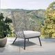 Armen Living Marco Gray Fabric/Rope/Steel Outdoor Lounge Chair-1
