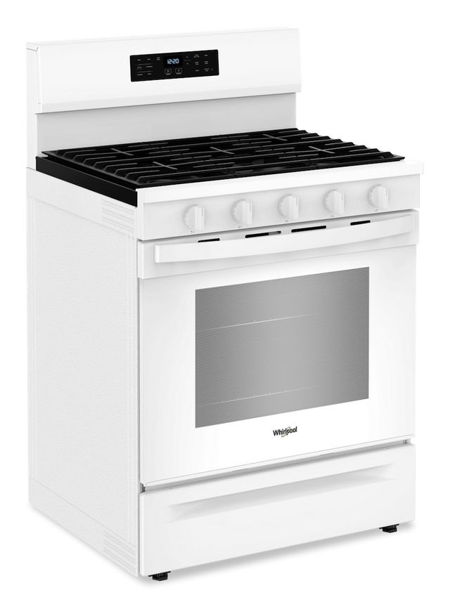 Whirlpool® 30" White Freestanding Gas Range-2
