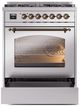 Ilve® Nostalgie II Series 30" Stainless Steel Pro Style Dual Fuel Range-3