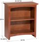 Whittier Wood® Furniture Customizable McKenzie 2-Shelf 24" Bookcase-1