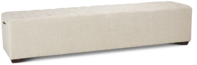 Home Trends & Design D'Orsay Off-White Linen Bench-0