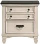 TEI Somerset Cottage Brown/White Nightstand-1