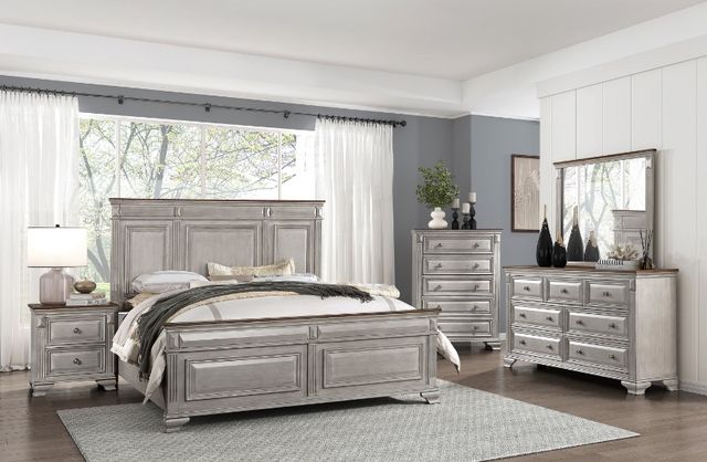 Homelegance® Marquette Brown/Gray California King Bed-1