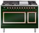 Ilve® Nostalgie II Noblesse 48'' Emerald Green Pro Style Dual Fuel Range with Copper Trim-0