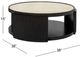 Bassett Mirror Rivera Gold Tinted Coffee Table with Black Base-5
