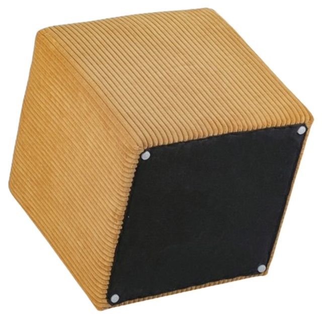 Meridian Furniture Roy Yellow Square Ottoman-3
