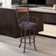 Armen Living Tahiti Auburn Bay/Brown Bar Stool with Arms-1