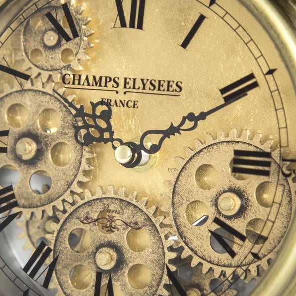 YHD Aged Bronze/Antique Brass Table Clock-3